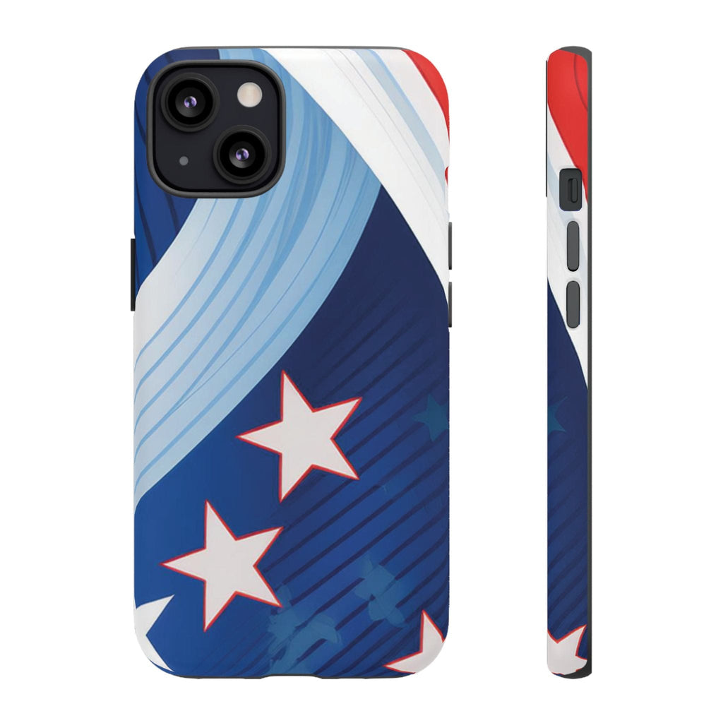 Patriotic Starburst Phone Case: Bold and Striking Design - Tough Case iPhone 13 / Matte Phone Case