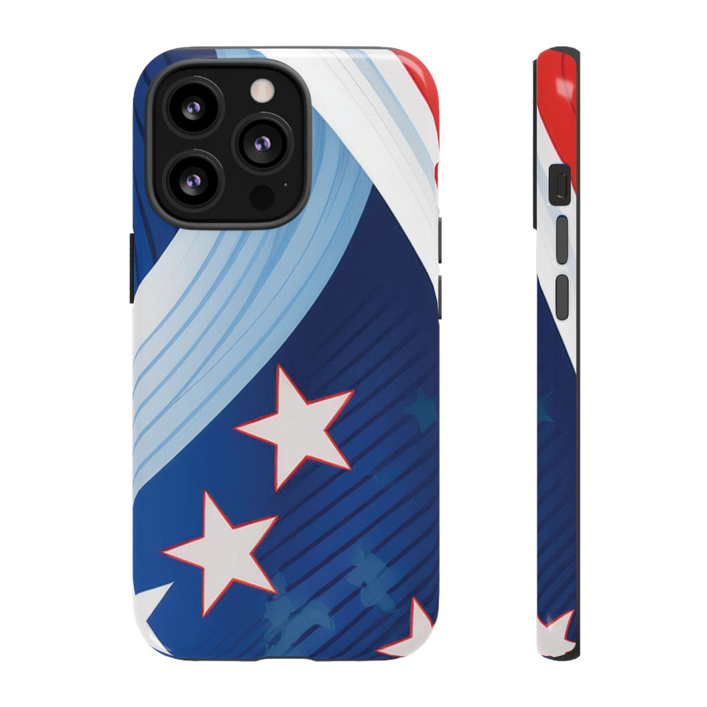 Patriotic Starburst Phone Case: Bold and Striking Design - Tough Case iPhone 13 Pro / Glossy Phone Case