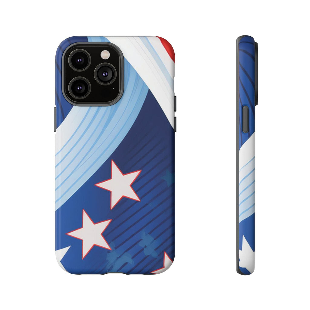 Patriotic Starburst Phone Case: Bold and Striking Design - Tough Case iPhone 14 Pro Max / Matte Phone Case