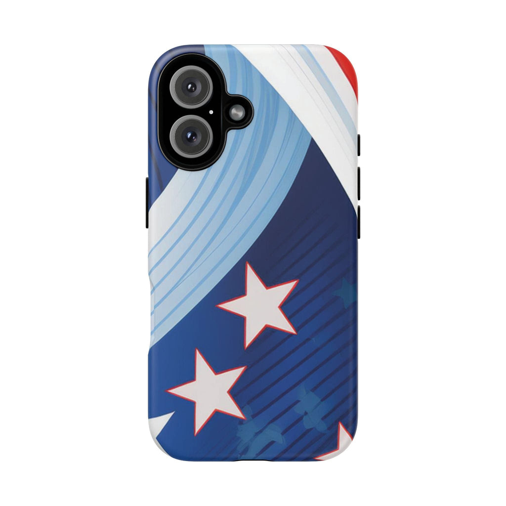 Patriotic Starburst Phone Case: Bold and Striking Design - Tough Case iPhone 16 / Matte Phone Case