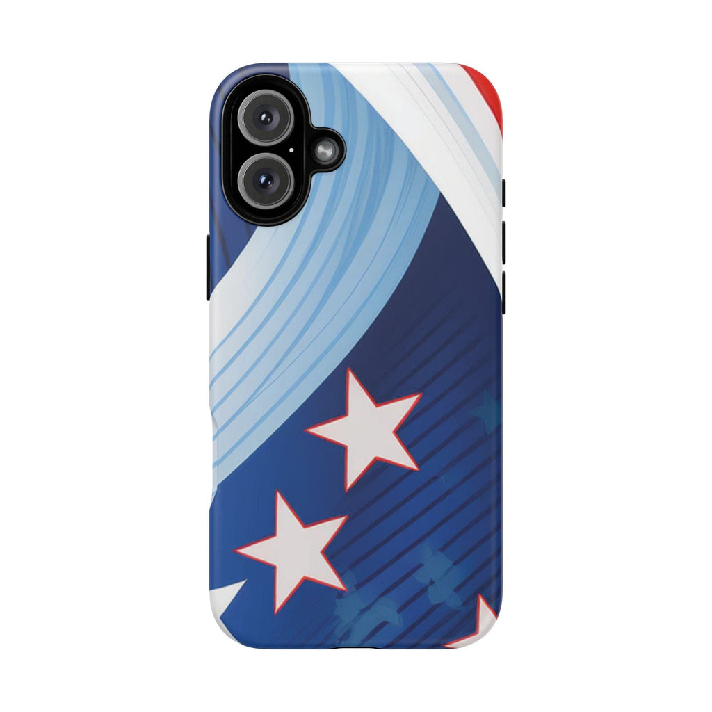 Patriotic Starburst Phone Case: Bold and Striking Design - Tough Case iPhone 16 Plus / Matte Phone Case