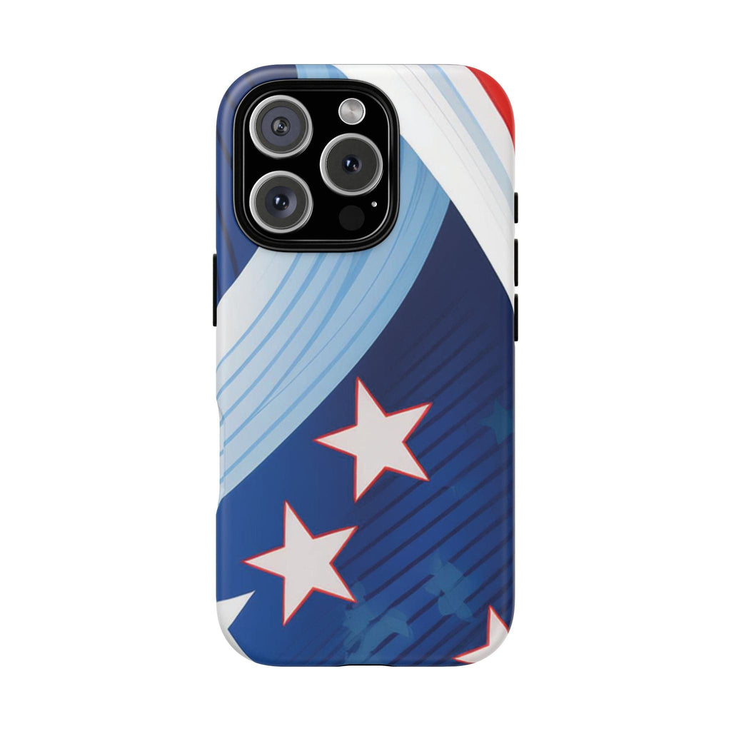 Patriotic Starburst Phone Case: Bold and Striking Design - Tough Case iPhone 16 Pro / Matte Phone Case