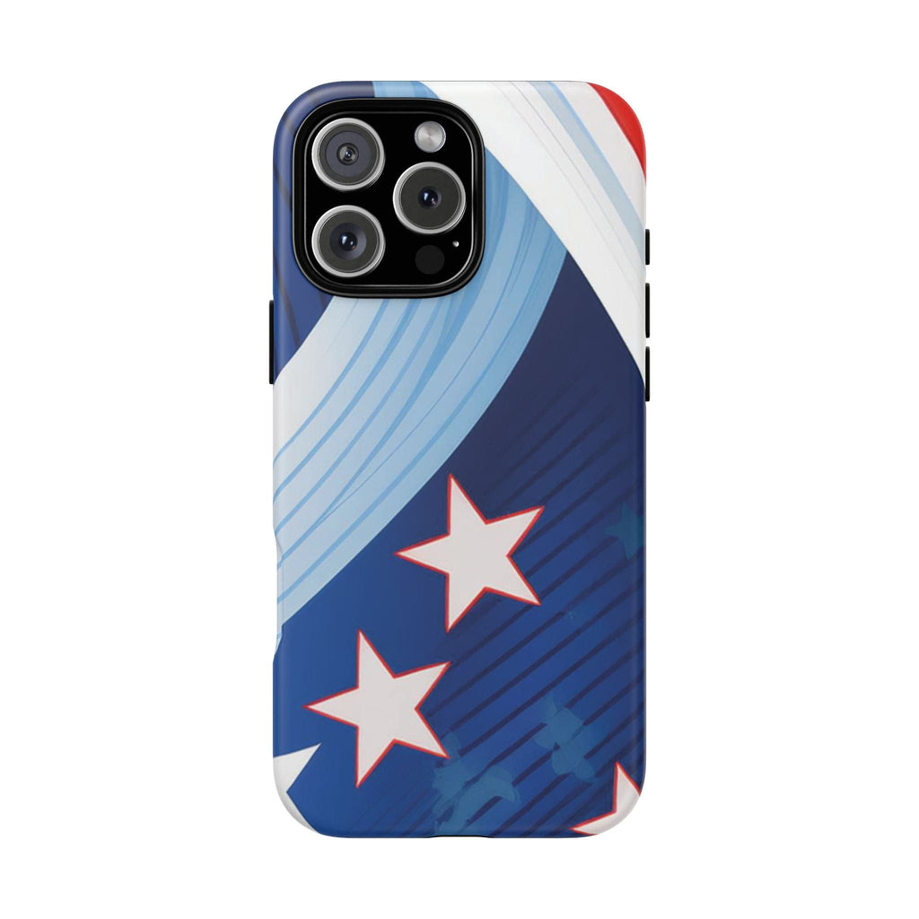 Patriotic Starburst Phone Case: Bold and Striking Design - Tough Case iPhone 16 Pro Max / Matte Phone Case