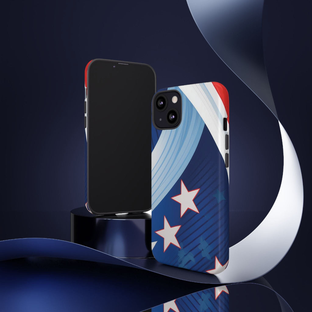 Patriotic Starburst Phone Case: Bold and Striking Design - Tough Case Phone Case