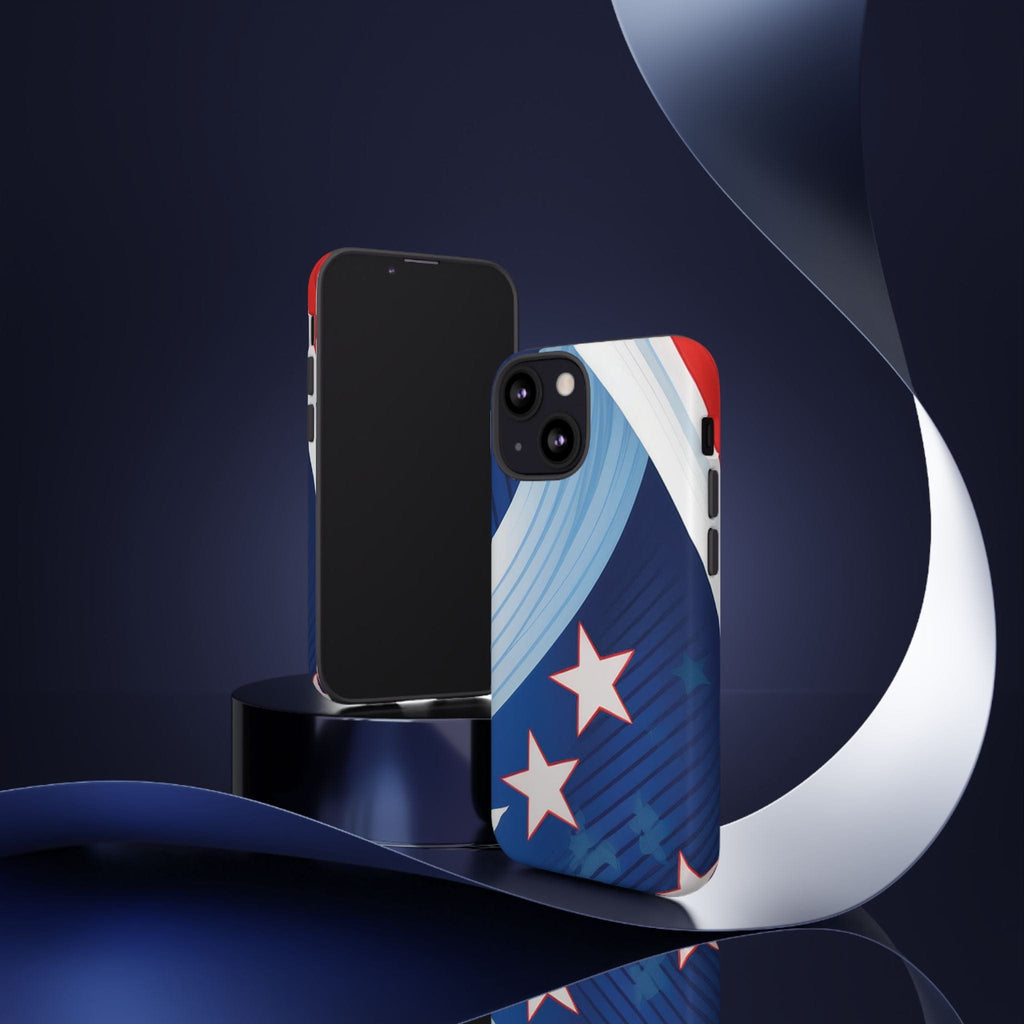 Patriotic Starburst Phone Case: Bold and Striking Design - Tough Case Phone Case