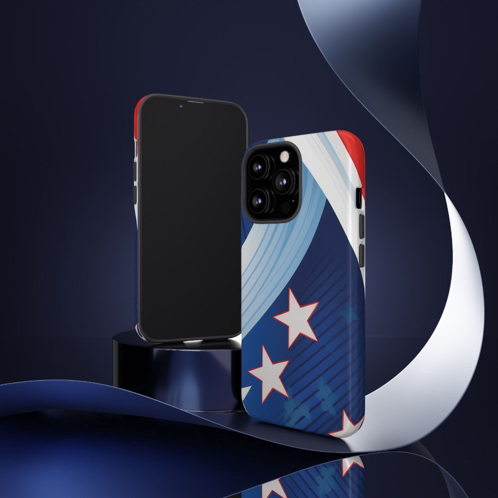 Patriotic Starburst Phone Case: Bold and Striking Design - Tough Case Phone Case