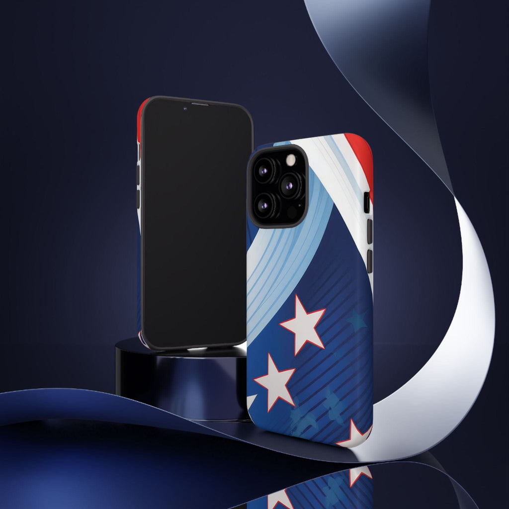 Patriotic Starburst Phone Case: Bold and Striking Design - Tough Case Phone Case