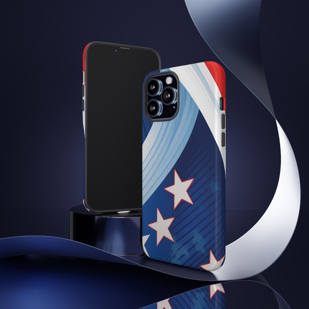 Patriotic Starburst Phone Case: Bold and Striking Design - Tough Case Phone Case