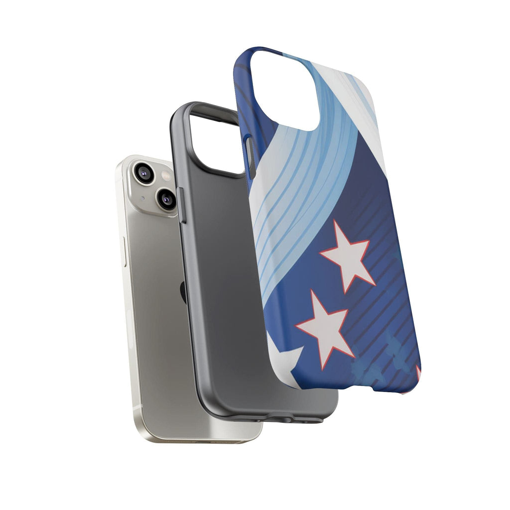 Patriotic Starburst Phone Case: Bold and Striking Design - Tough Case Phone Case