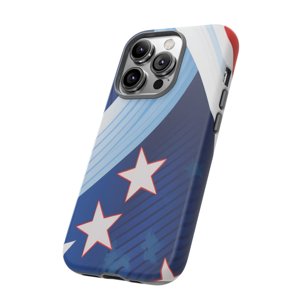 Patriotic Starburst Phone Case: Bold and Striking Design - Tough Case Phone Case