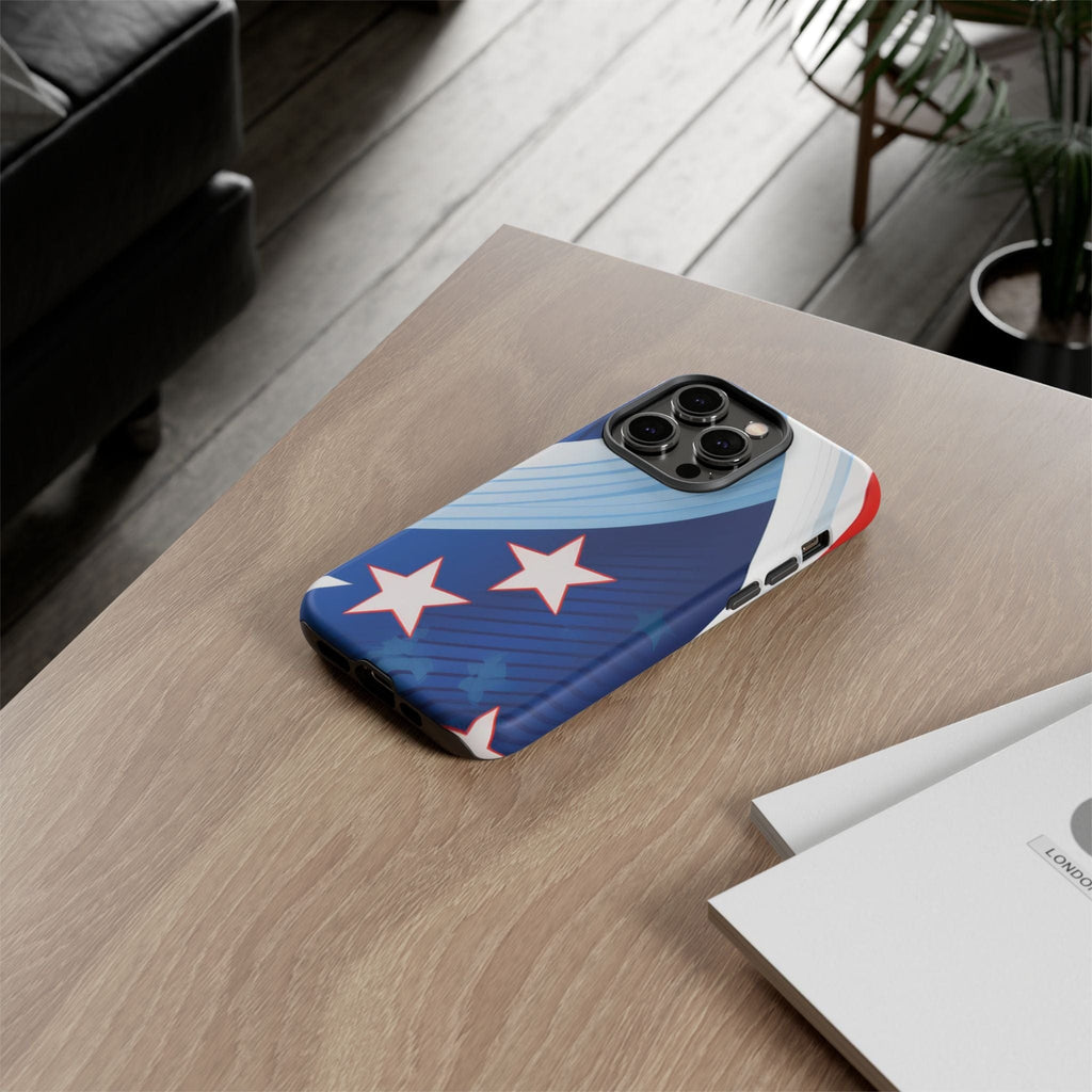 Patriotic Starburst Phone Case: Bold and Striking Design - Tough Case Phone Case