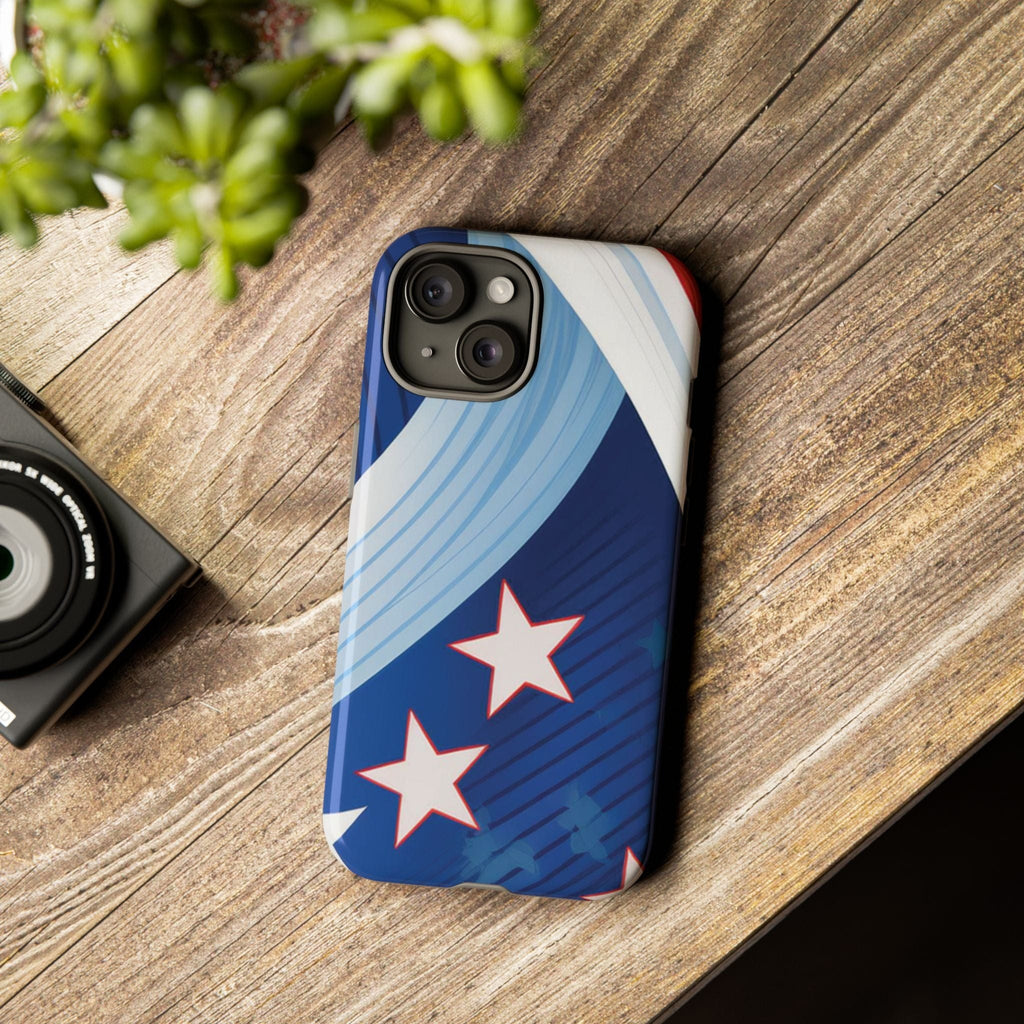 Patriotic Starburst Phone Case: Bold and Striking Design - Tough Case Phone Case