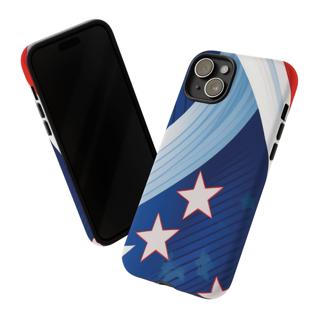 Patriotic Starburst Phone Case: Bold and Striking Design - Tough Case Phone Case