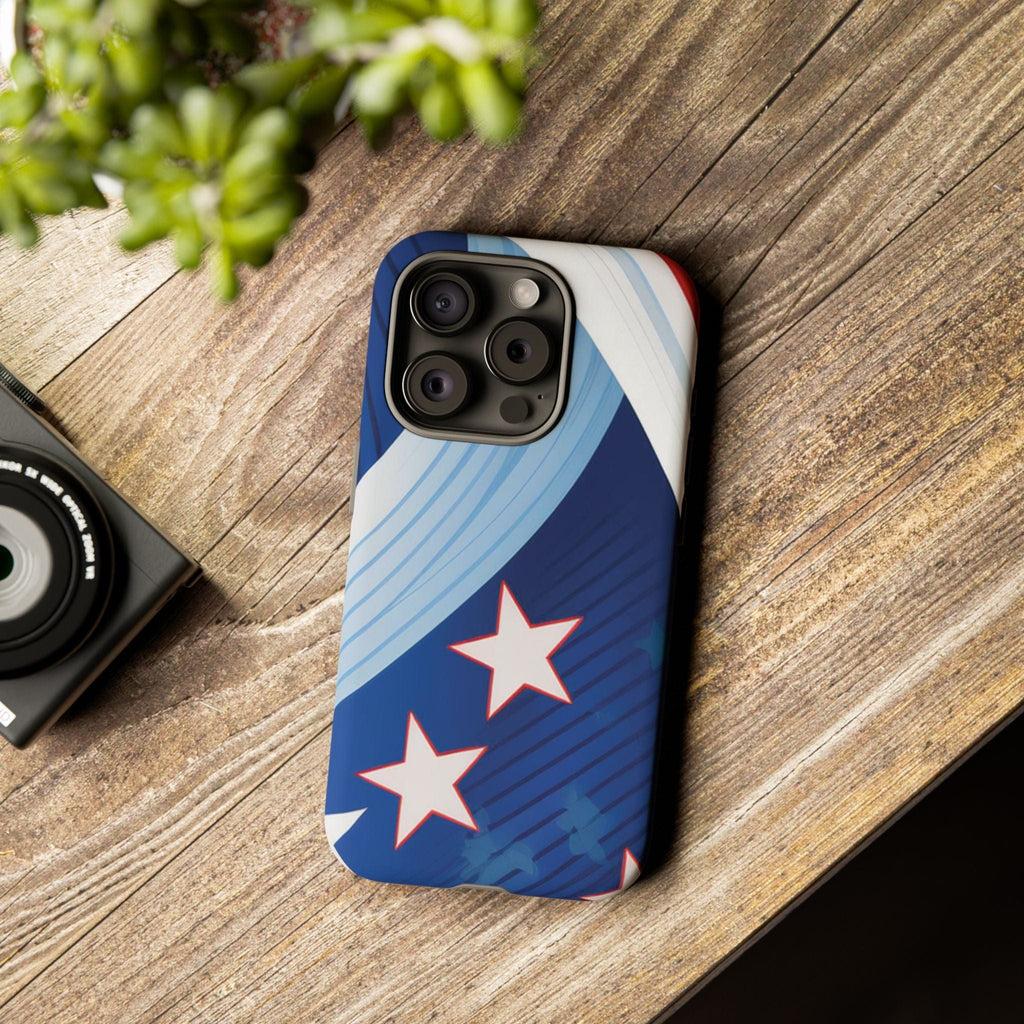 Patriotic Starburst Phone Case: Bold and Striking Design - Tough Case Phone Case