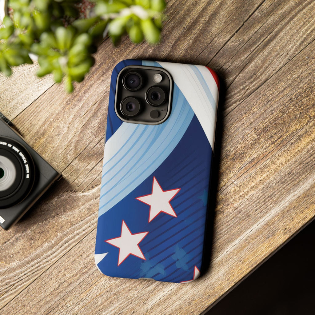 Patriotic Starburst Phone Case: Bold and Striking Design - Tough Case Phone Case