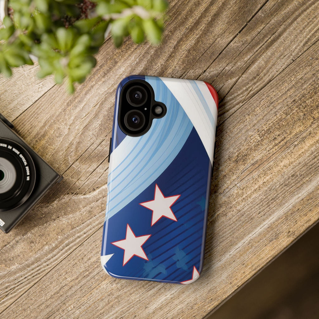 Patriotic Starburst Phone Case: Bold and Striking Design - Tough Case Phone Case