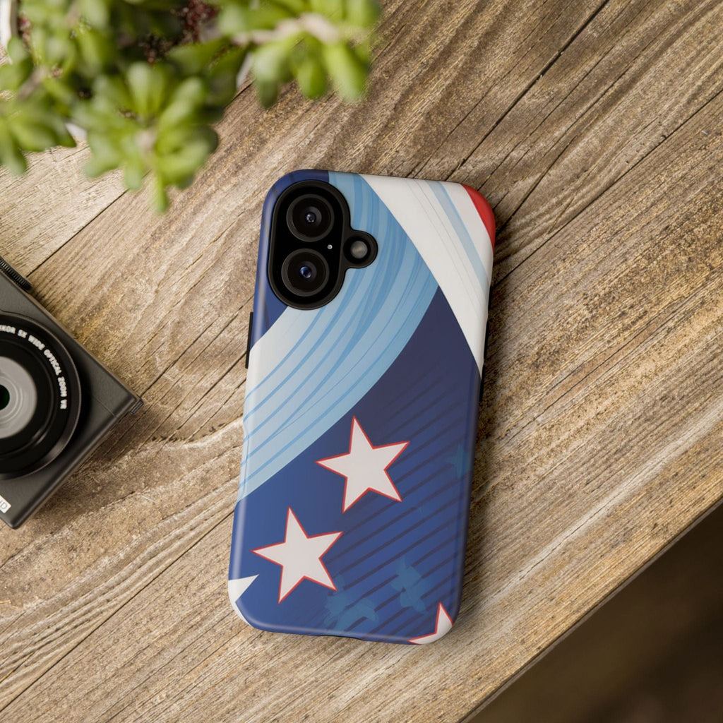 Patriotic Starburst Phone Case: Bold and Striking Design - Tough Case Phone Case