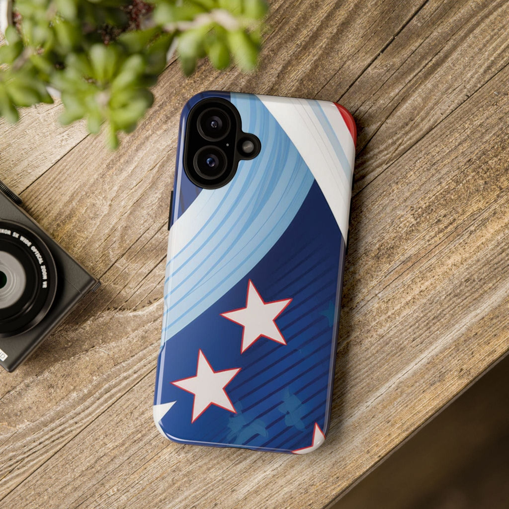 Patriotic Starburst Phone Case: Bold and Striking Design - Tough Case Phone Case