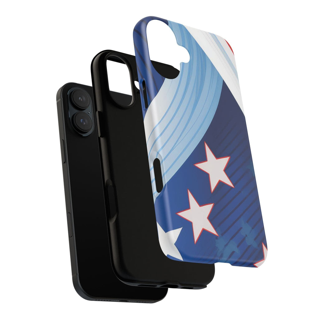 Patriotic Starburst Phone Case: Bold and Striking Design - Tough Case Phone Case