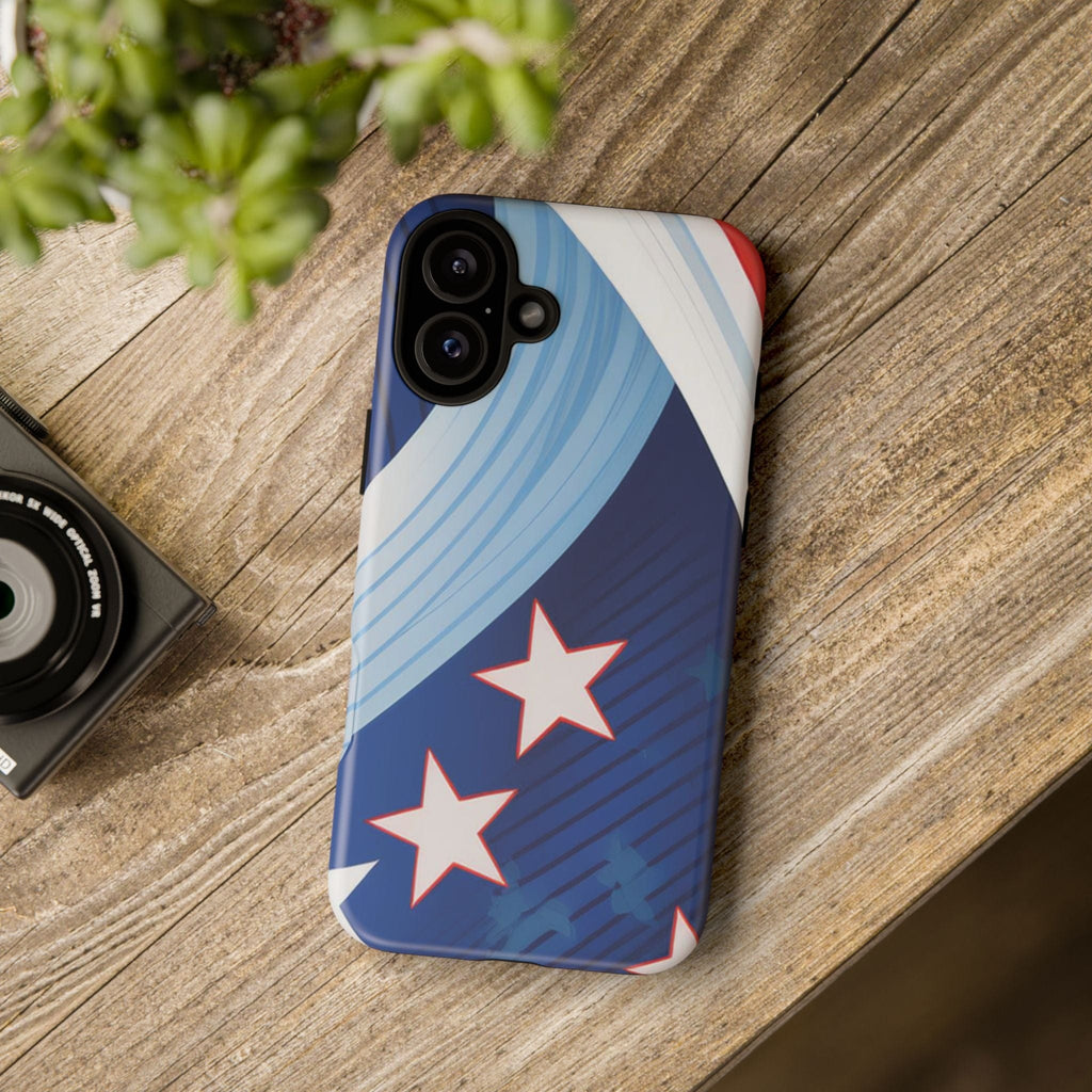 Patriotic Starburst Phone Case: Bold and Striking Design - Tough Case Phone Case