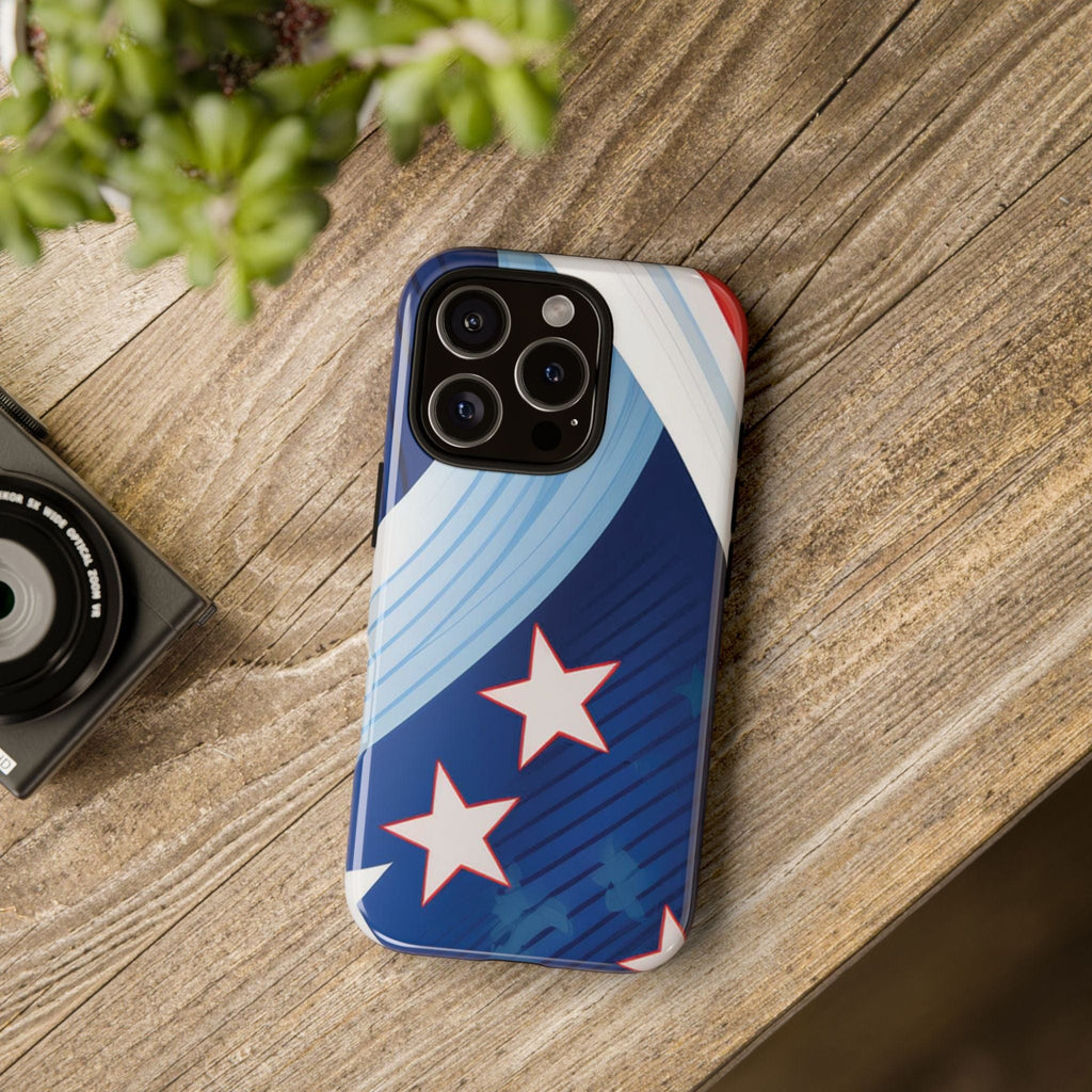 Patriotic Starburst Phone Case: Bold and Striking Design - Tough Case Phone Case