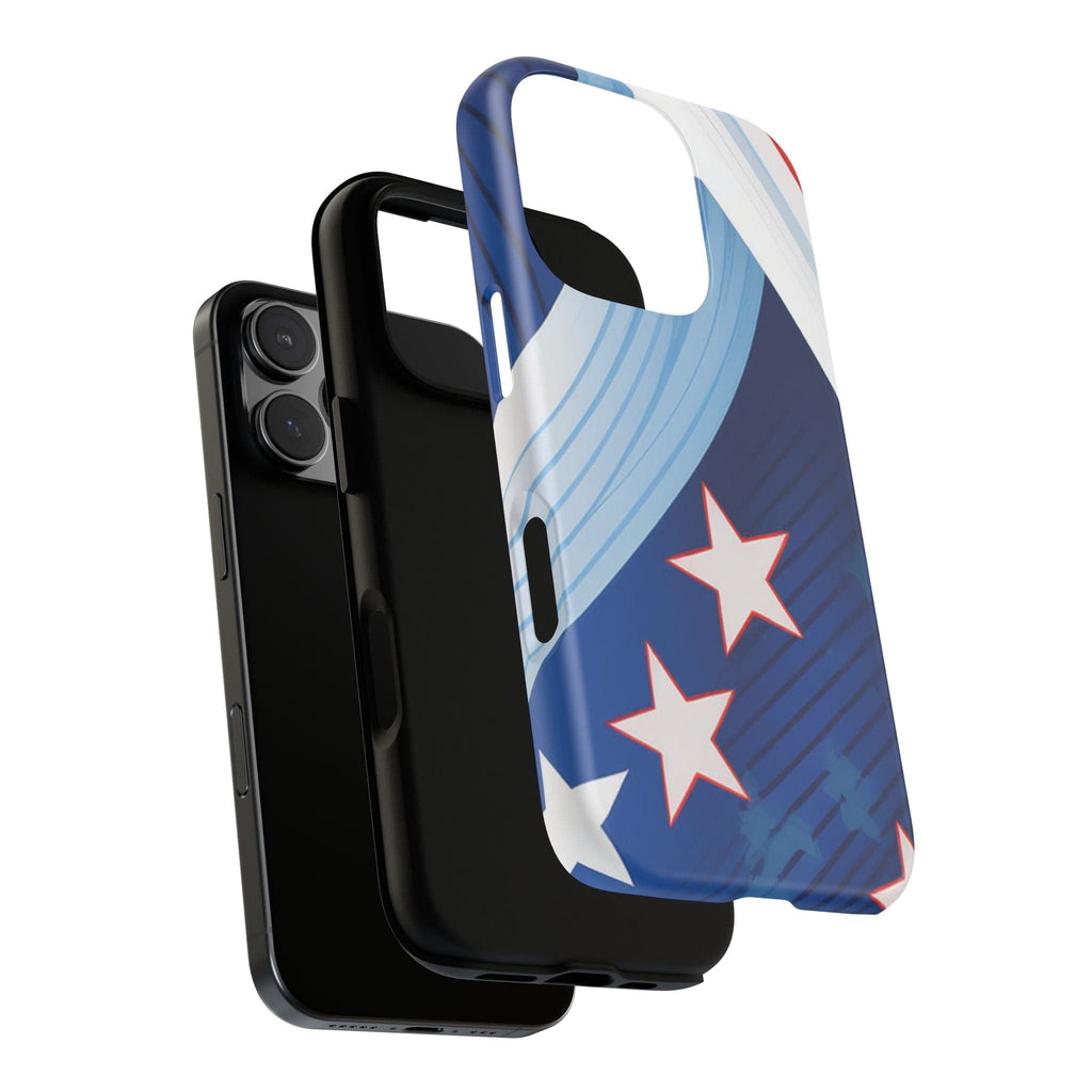 Patriotic Starburst Phone Case: Bold and Striking Design - Tough Case Phone Case