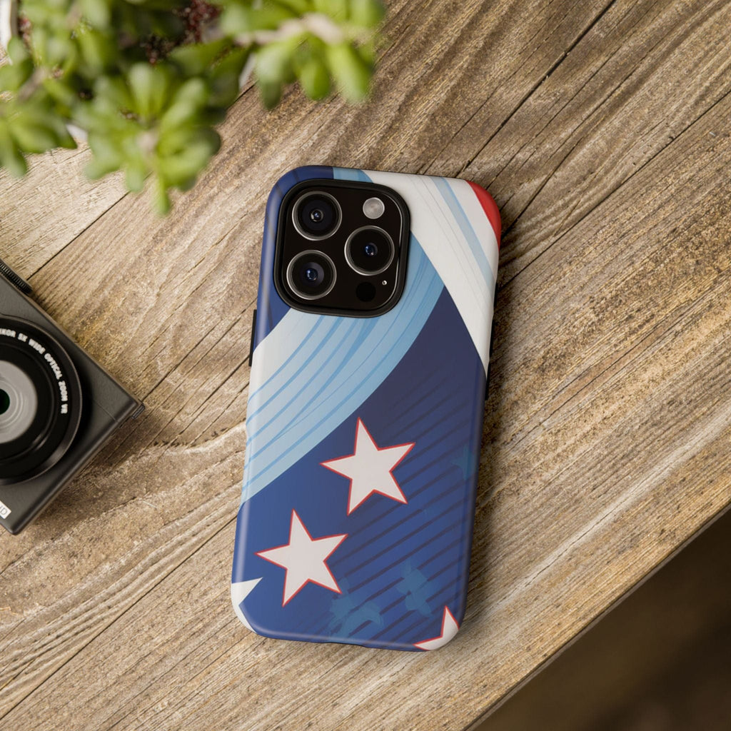 Patriotic Starburst Phone Case: Bold and Striking Design - Tough Case Phone Case