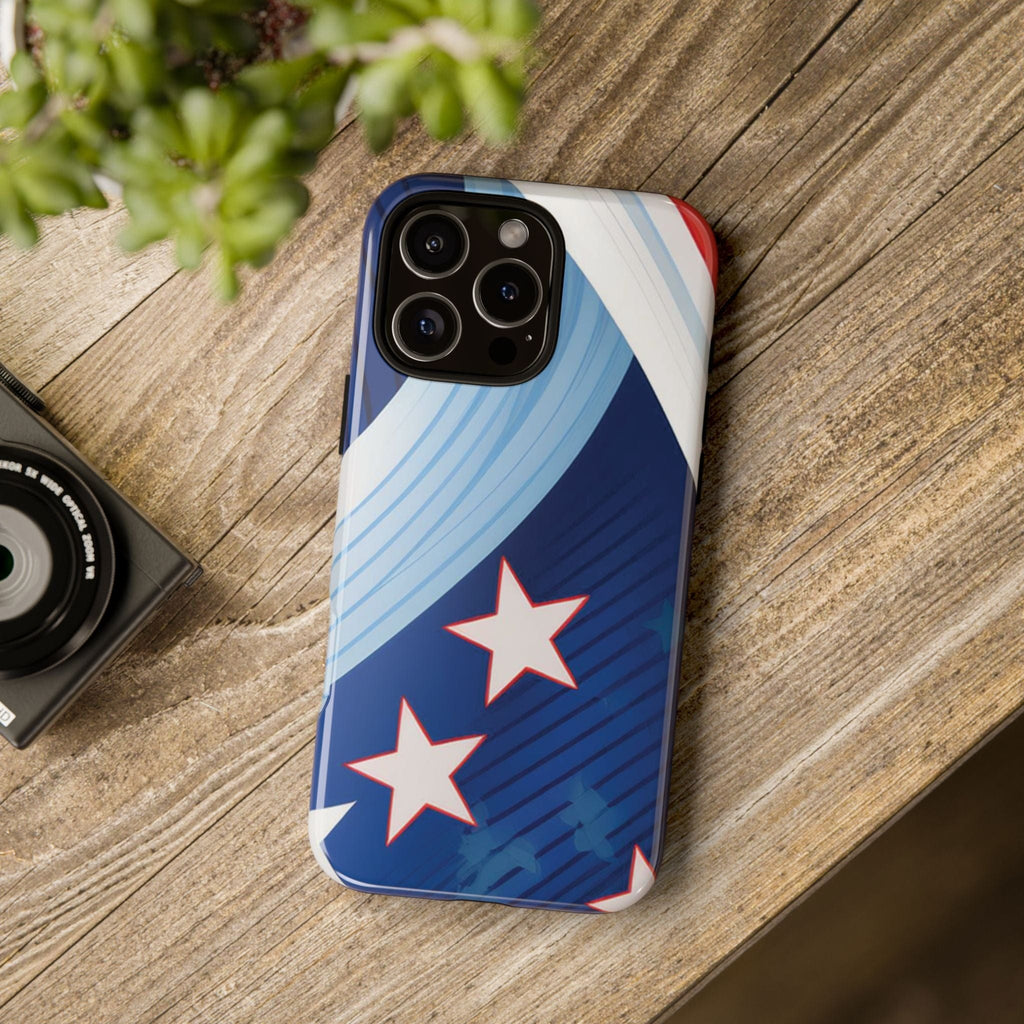 Patriotic Starburst Phone Case: Bold and Striking Design - Tough Case Phone Case