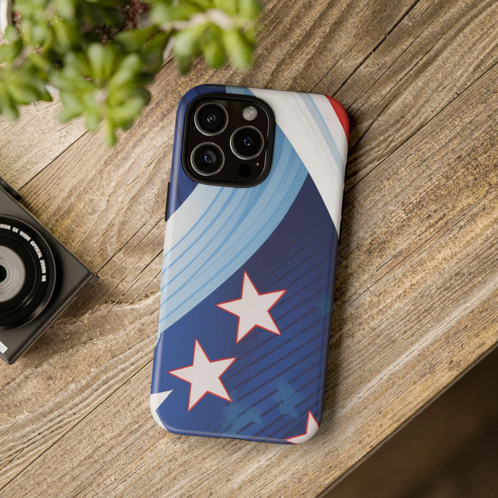 Patriotic Starburst Phone Case: Bold and Striking Design - Tough Case Phone Case