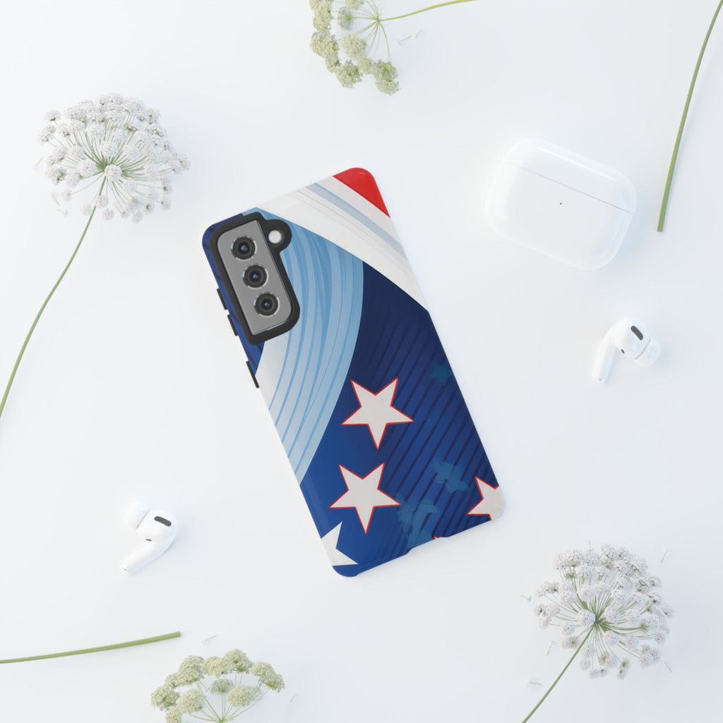 Patriotic Starburst Phone Case: Bold and Striking Design - Tough Case Phone Case