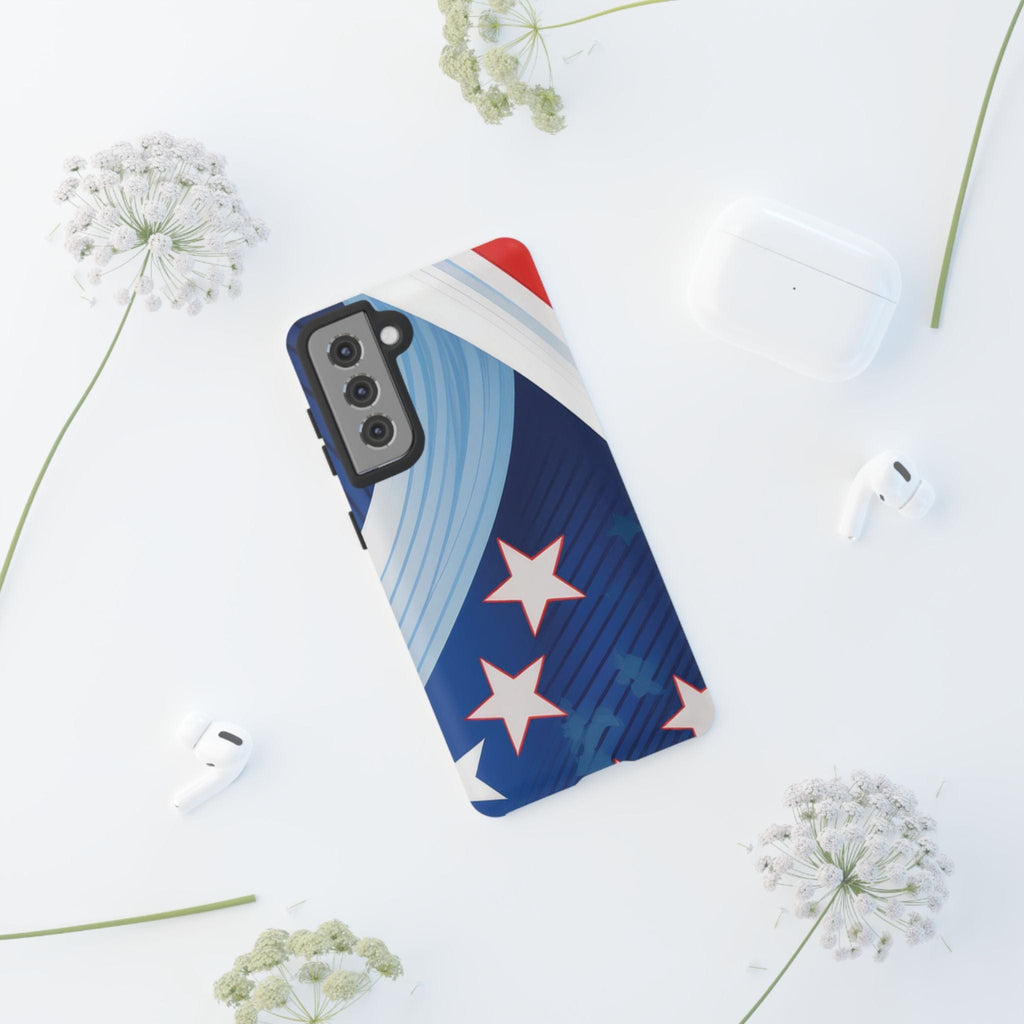 Patriotic Starburst Phone Case: Bold and Striking Design - Tough Case Phone Case