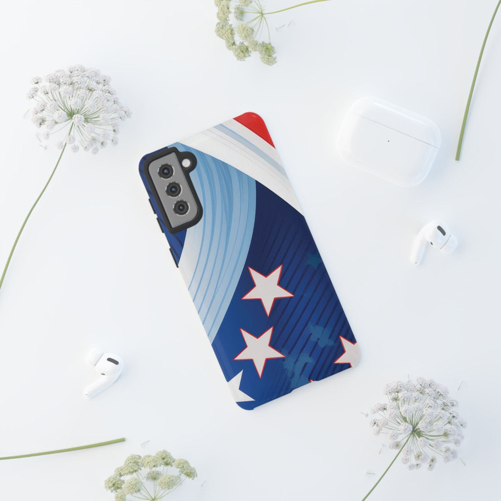 Patriotic Starburst Phone Case: Bold and Striking Design - Tough Case Phone Case