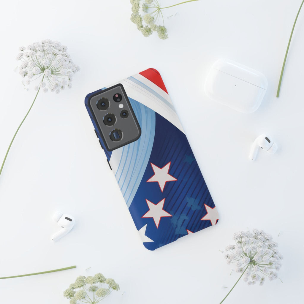 Patriotic Starburst Phone Case: Bold and Striking Design - Tough Case Phone Case