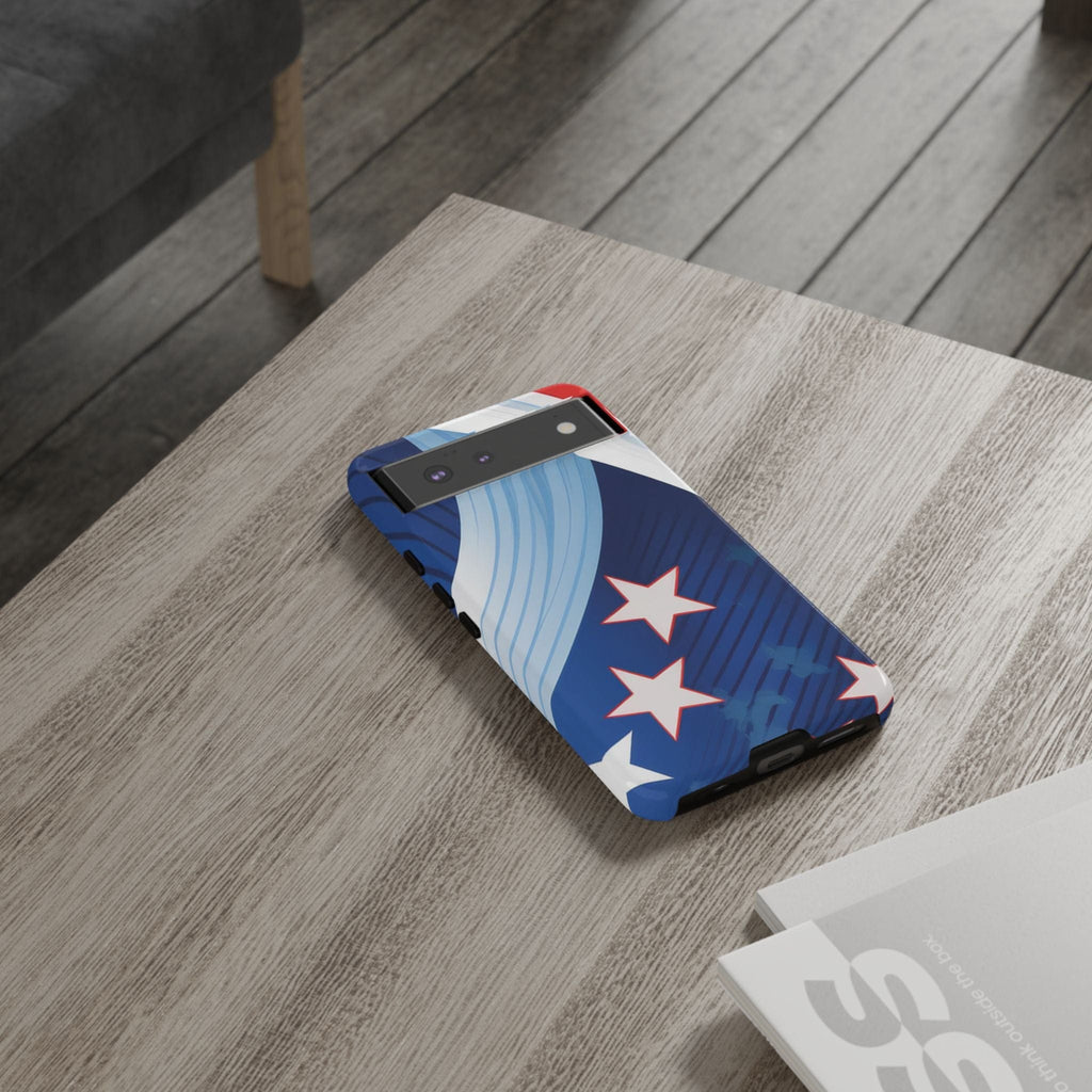 Patriotic Starburst Phone Case: Bold and Striking Design - Tough Case Phone Case