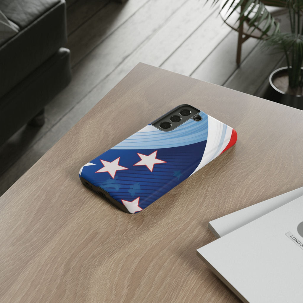 Patriotic Starburst Phone Case: Bold and Striking Design - Tough Case Phone Case