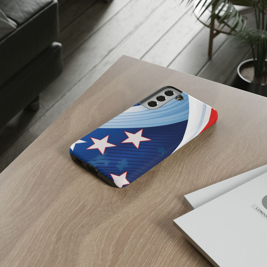 Patriotic Starburst Phone Case: Bold and Striking Design - Tough Case Phone Case