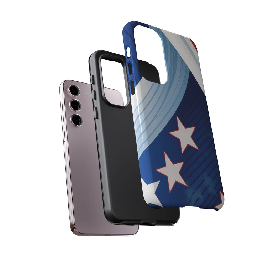 Patriotic Starburst Phone Case: Bold and Striking Design - Tough Case Phone Case