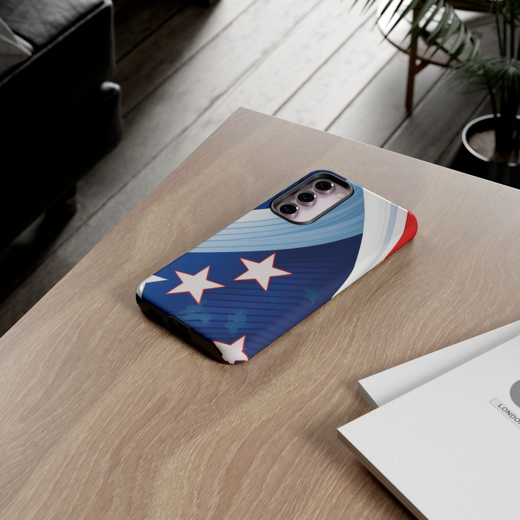 Patriotic Starburst Phone Case: Bold and Striking Design - Tough Case Phone Case