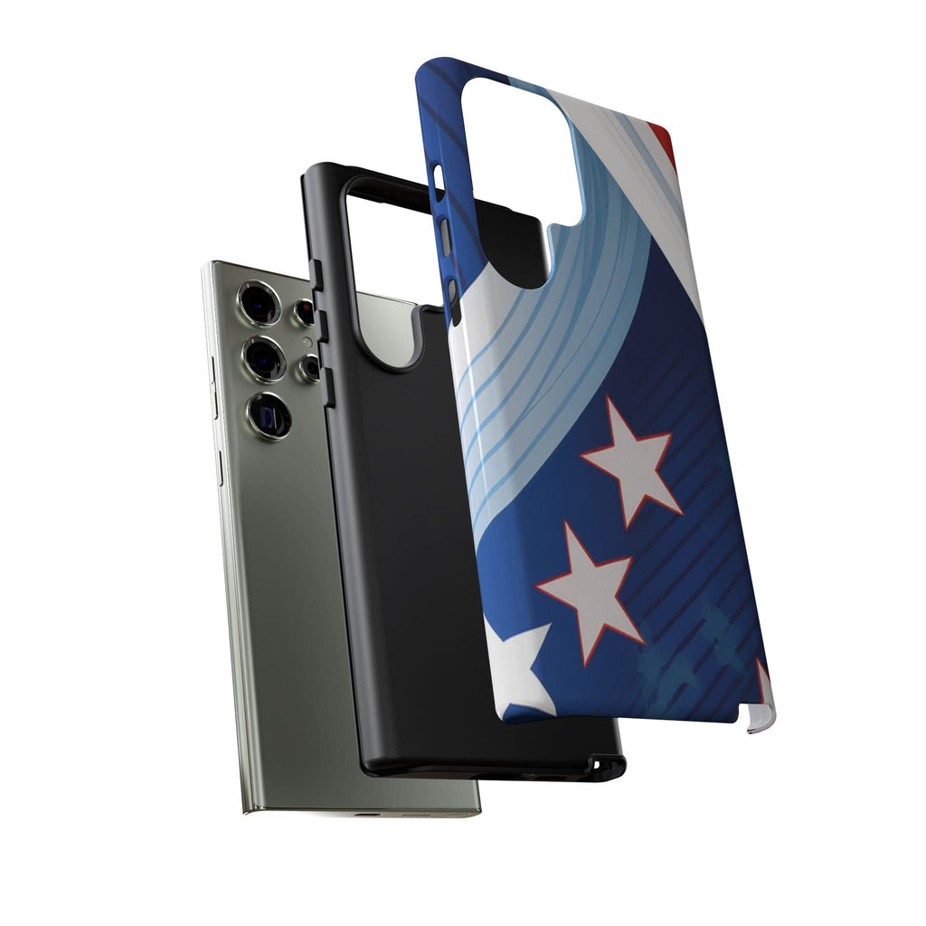 Patriotic Starburst Phone Case: Bold and Striking Design - Tough Case Phone Case