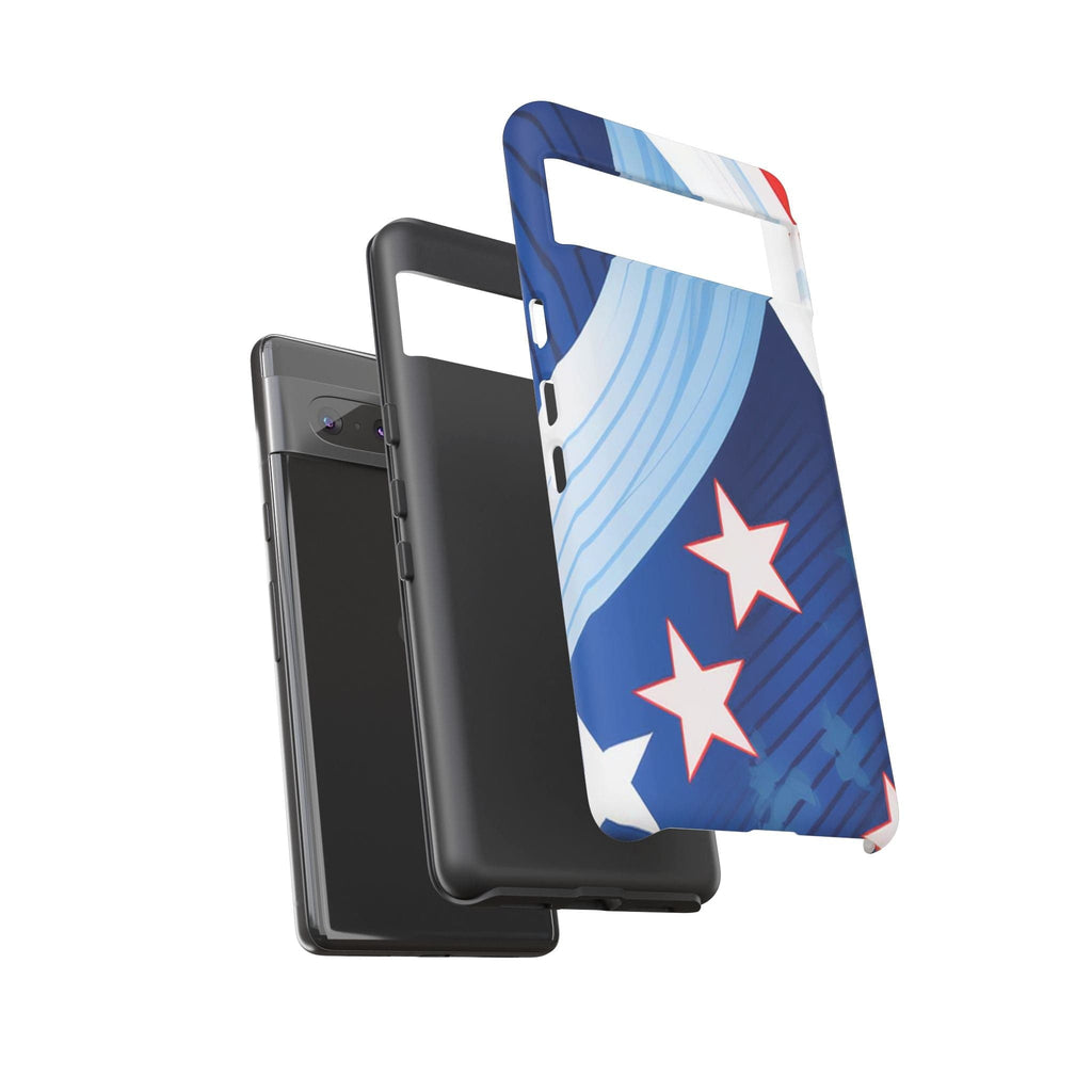 Patriotic Starburst Phone Case: Bold and Striking Design - Tough Case Phone Case