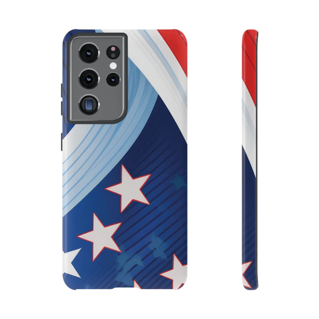 Patriotic Starburst Phone Case: Bold and Striking Design - Tough Case Samsung Galaxy S21 Ultra / Glossy Phone Case