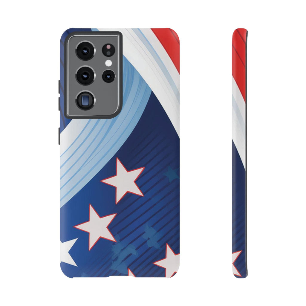 Patriotic Starburst Phone Case: Bold and Striking Design - Tough Case Samsung Galaxy S21 Ultra / Matte Phone Case