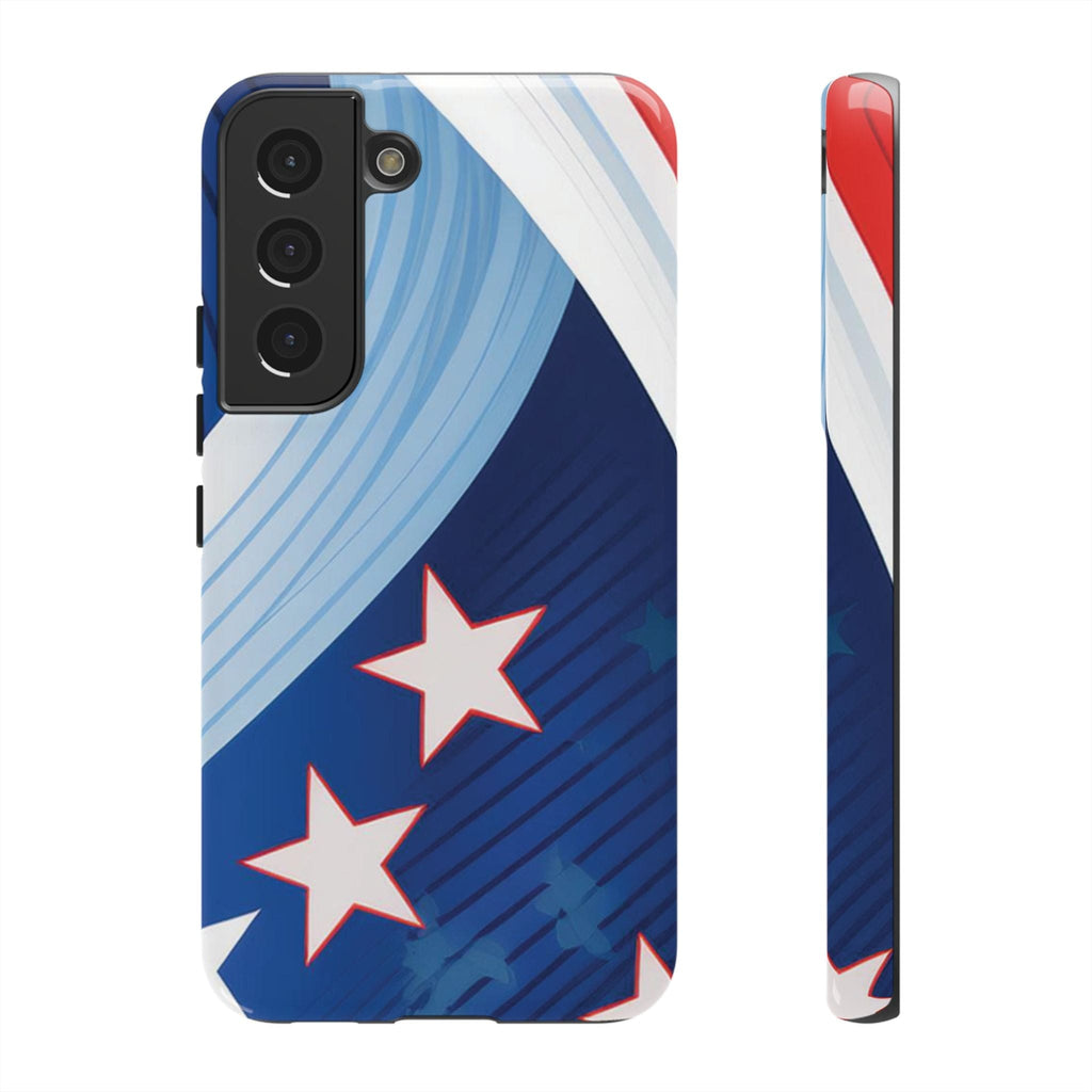 Patriotic Starburst Phone Case: Bold and Striking Design - Tough Case Samsung Galaxy S22 / Glossy Phone Case