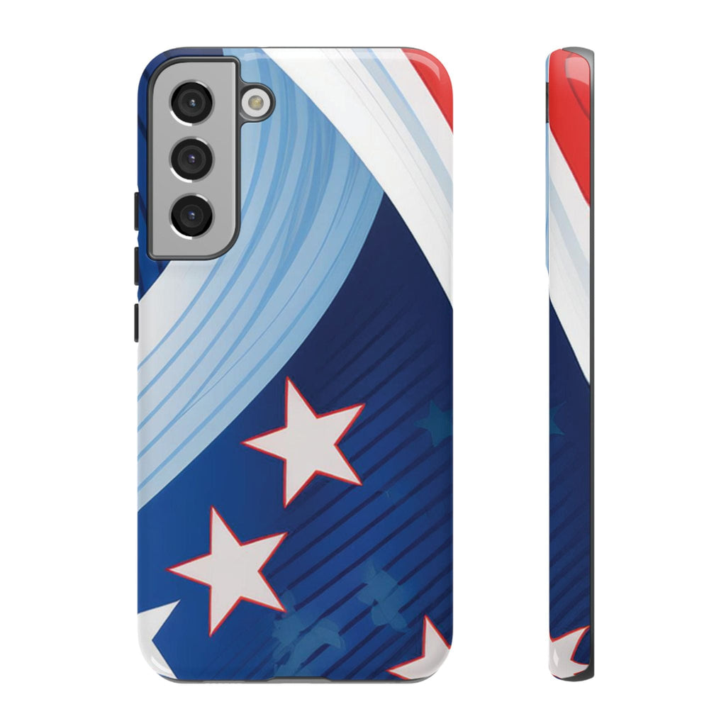 Patriotic Starburst Phone Case: Bold and Striking Design - Tough Case Samsung Galaxy S22 Plus / Glossy Phone Case