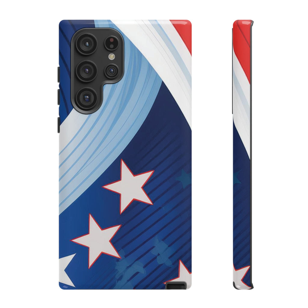 Patriotic Starburst Phone Case: Bold and Striking Design - Tough Case Samsung Galaxy S22 Ultra / Glossy Phone Case