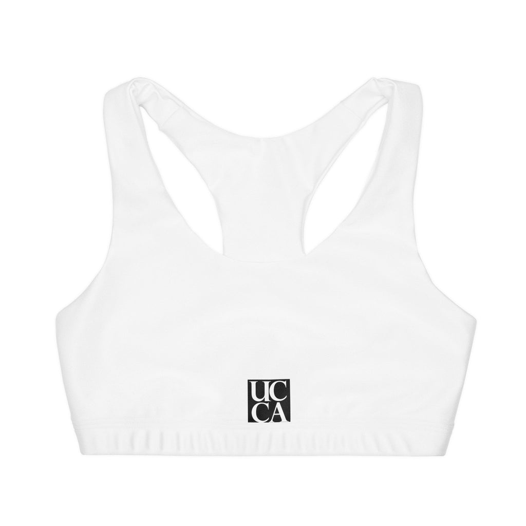 Personalised your UCCA Girls' Racerback Sports Bra: Comfort Meets Confidence 3/4 Years All Over Prints