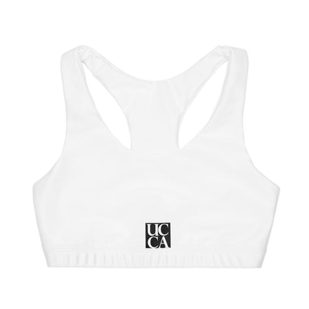 Personalised your UCCA Girls' Racerback Sports Bra: Comfort Meets Confidence 3/4 Years All Over Prints