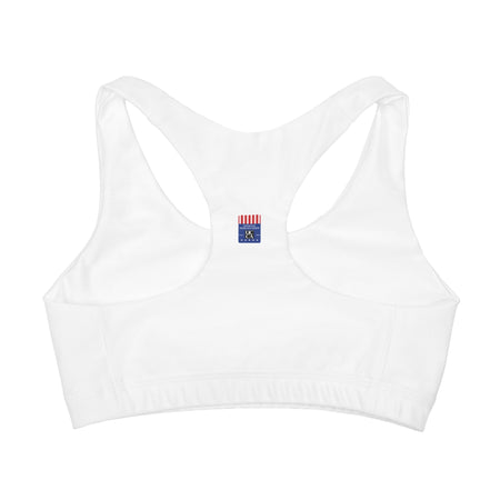 Personalised your UCCA Girls' Racerback Sports Bra: Comfort Meets Confidence 3/4 Years All Over Prints