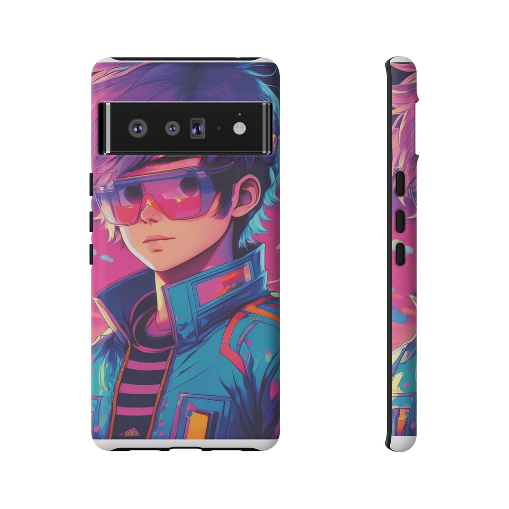 Retro-Futuristic Visionary Phone Case: Neon Dreams in Your Pocket - Tough Cases Google Pixel 6 Pro / Matte Phone Case