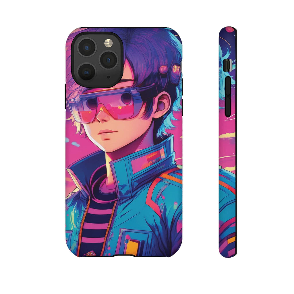 Retro-Futuristic Visionary Phone Case: Neon Dreams in Your Pocket - Tough Cases iPhone 11 Pro / Matte Phone Case